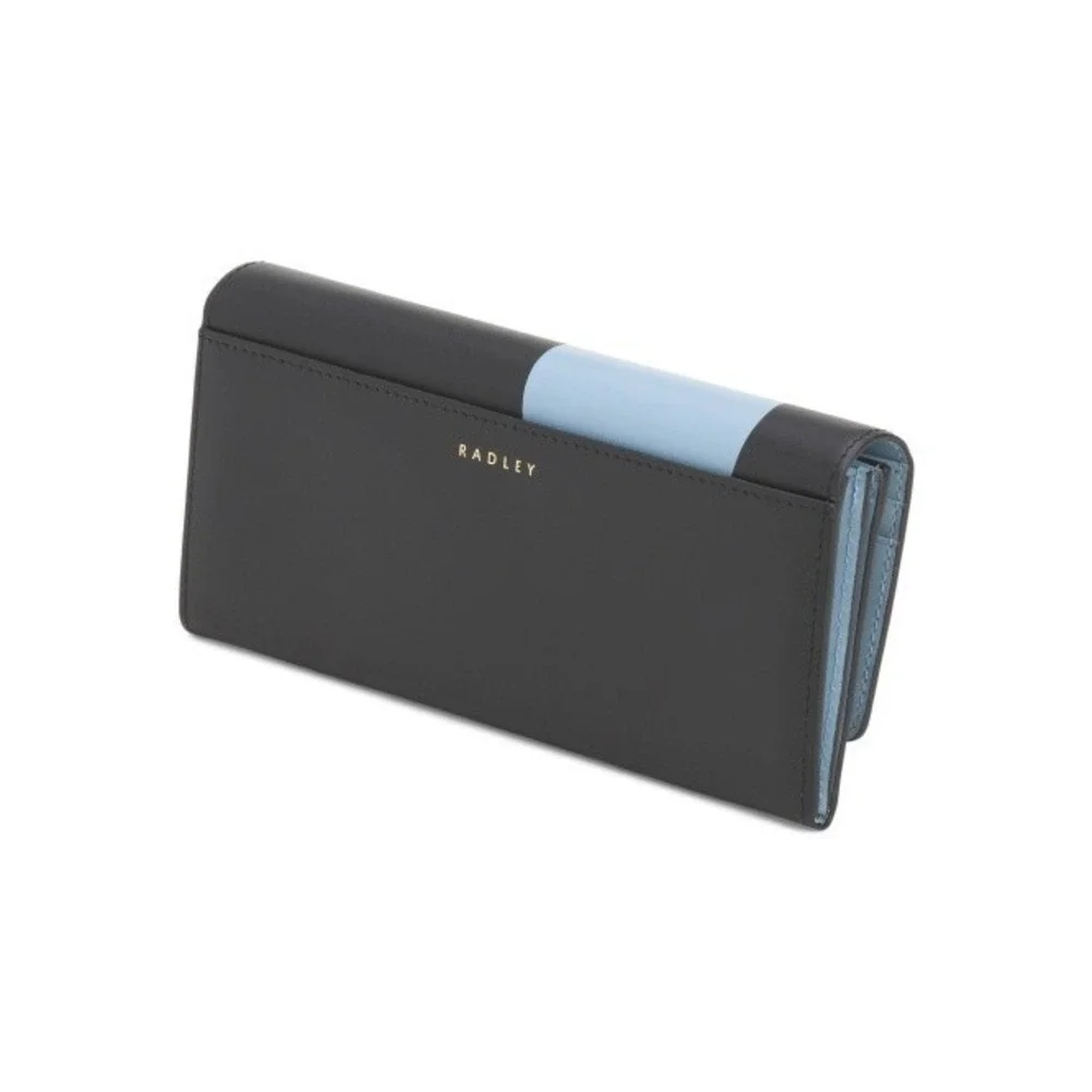 Radley London Lighthouse Large Flap Over‎ Matinee Wallet Leather Black Scottie